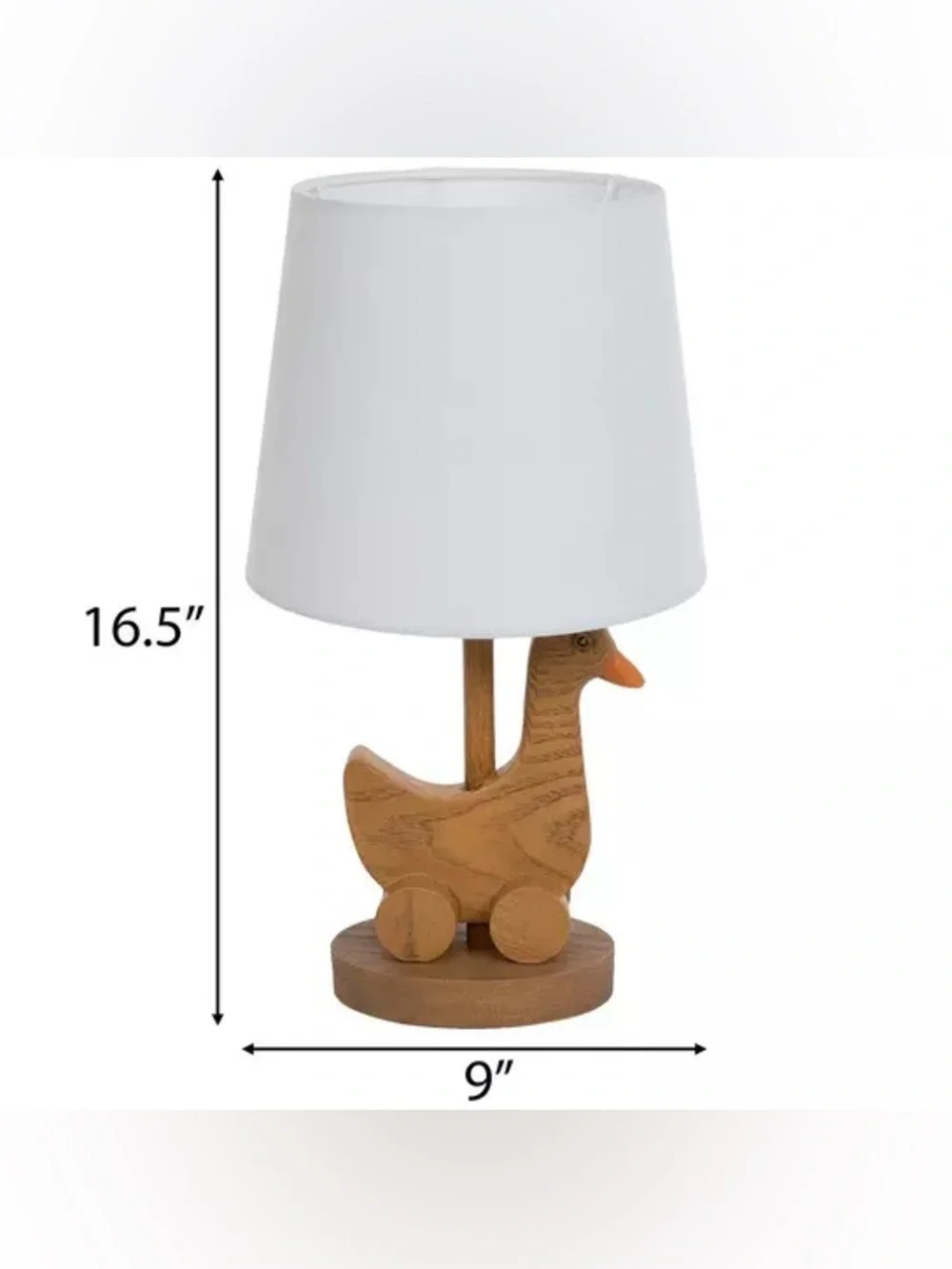 Wood Look Duck Accent Lamp